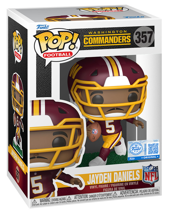 Funko Pop Jayden Daniels #357 NFL Commanders Exclusive + Protector PRESALE