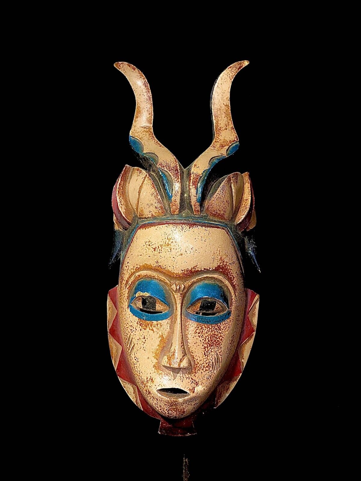 	African Face Mask African Tribal Art Wooden \