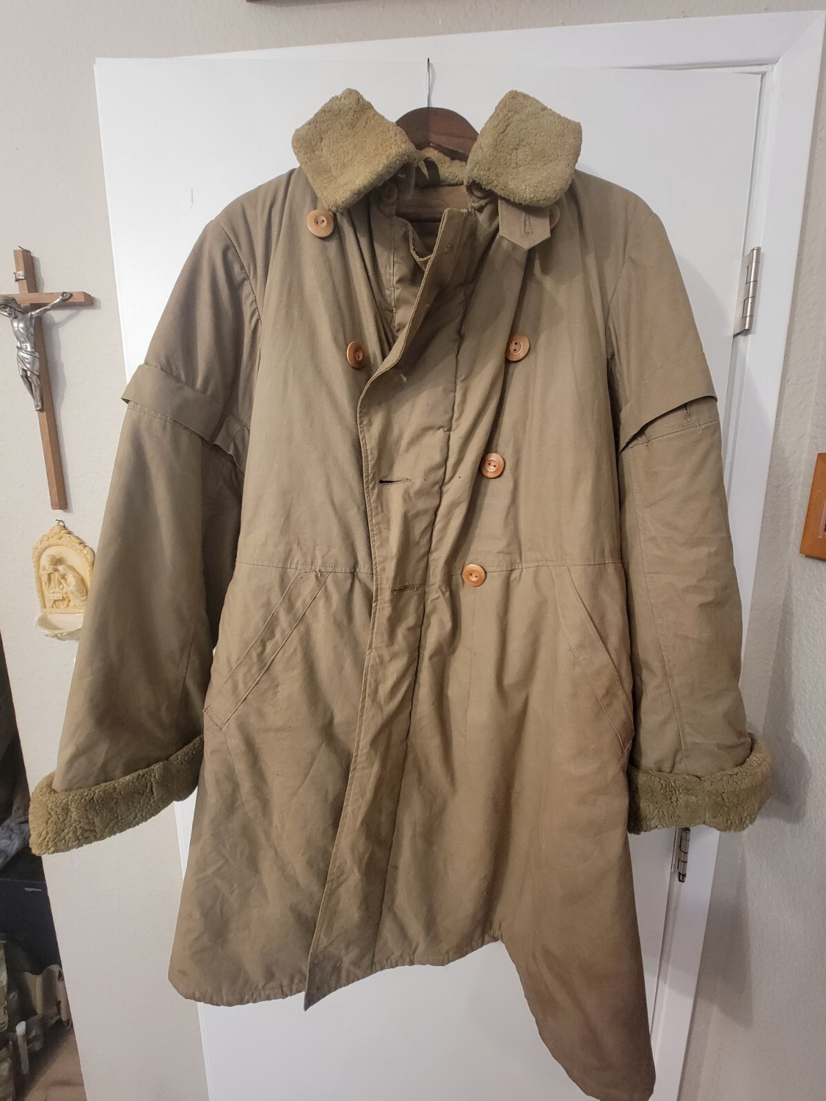 WWII Imperial Japanese Army Extreme Cold Coat Dog/Rabbit Fur