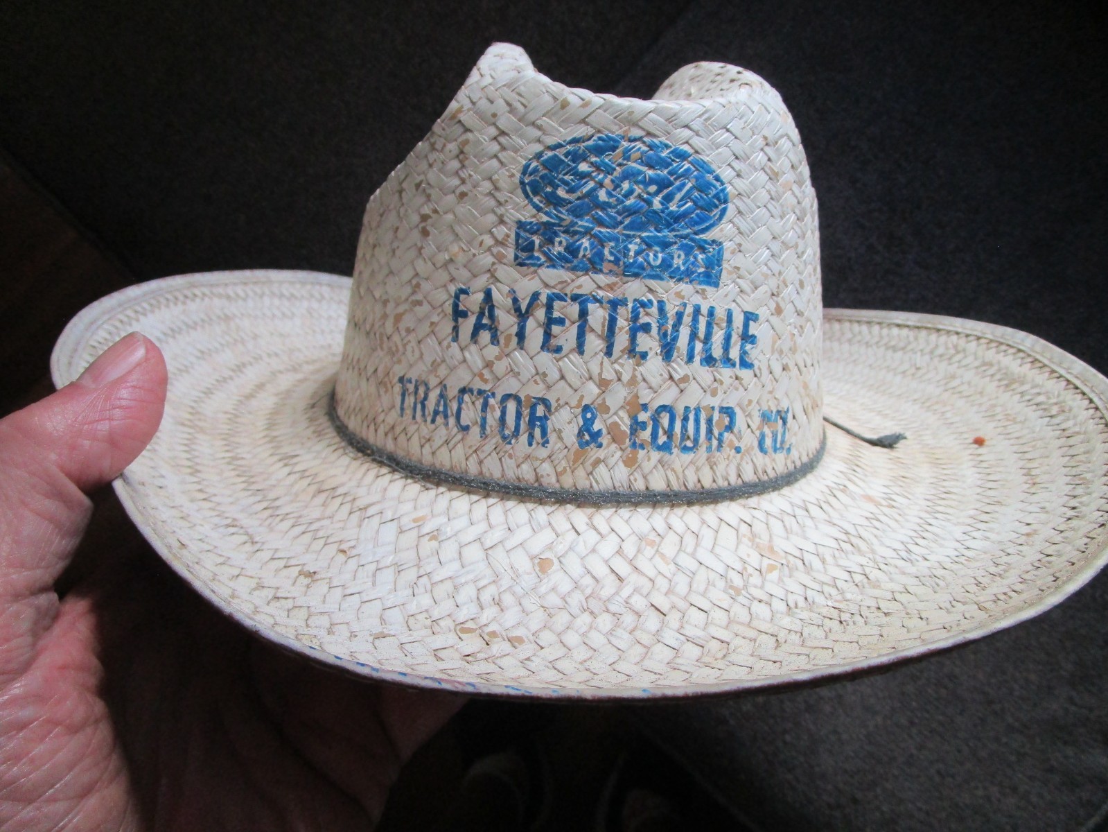 Vintage Ford Tractors Advertising Straw Hat 1960\'s Fayetteville Ohio Arkansas?