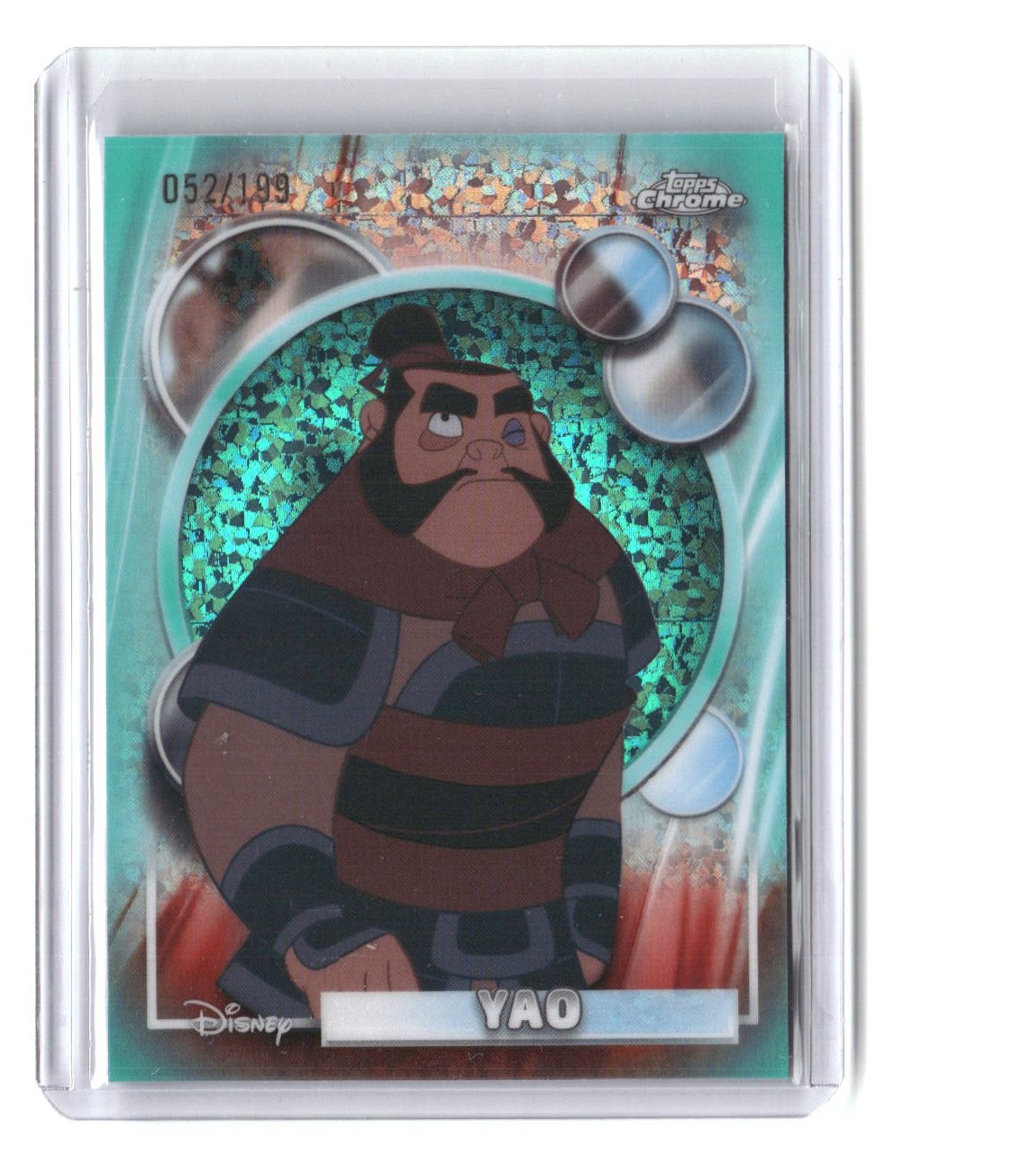 Yao 2026 Topps Chrome Disney Aqua Mini-Diamond Refractor /199