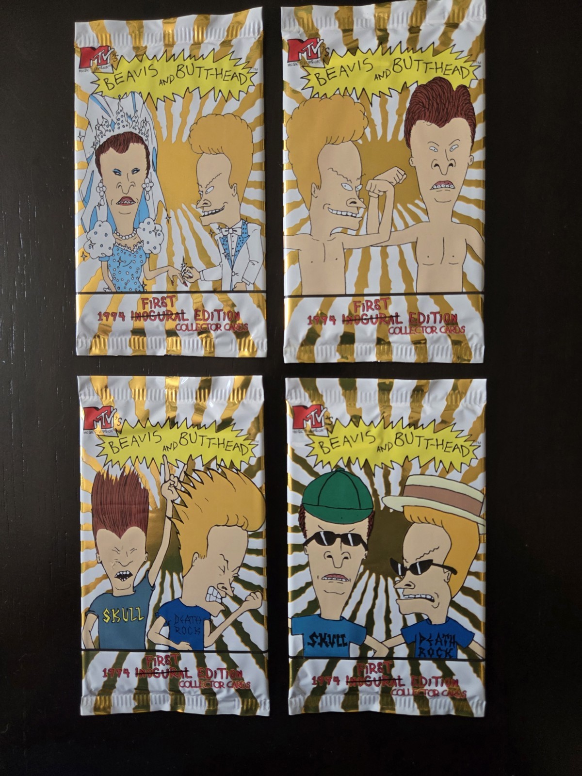 Beavis And Butt-Head Cards 1994 Lot of 4 Sealed Packs First Edition