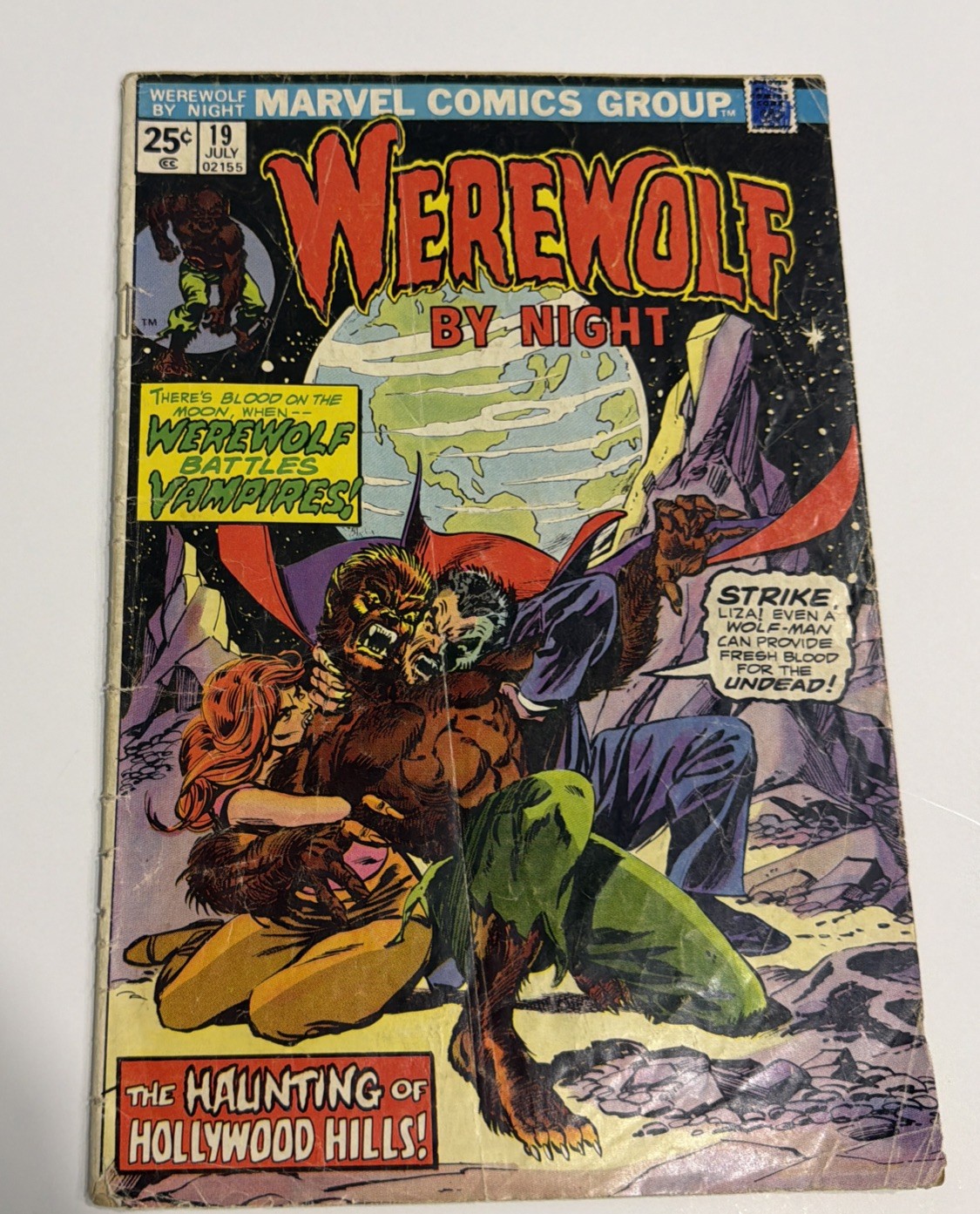 Werewolf By Night #19 (1974) Marvel - MVS Intact - Dracula Appearance Vintage
