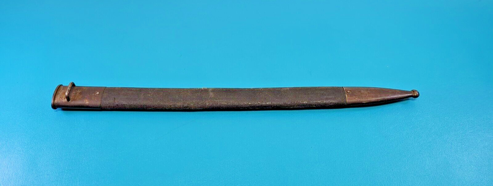 Scarce Antique Swiss Model 1887 Pioneer Scabbard for Sawback Bayonet Sword