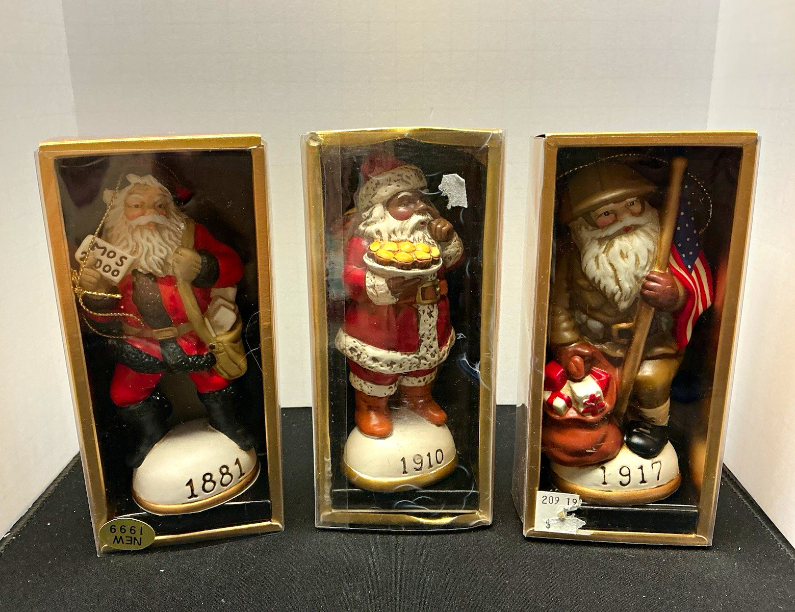 Memories of Santa CRI Ornament Lot 3 1881 1910 1917 Vintage Boxed