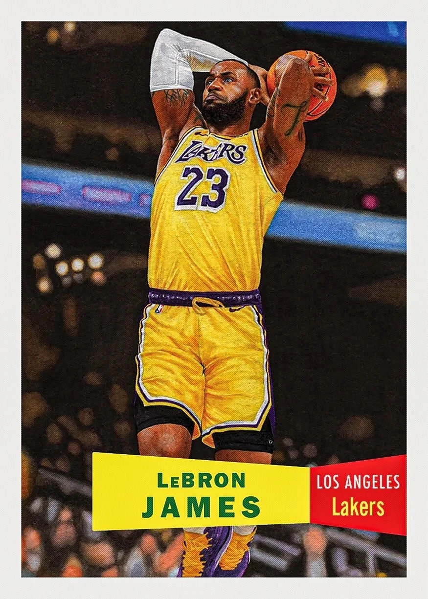 LEBRON JAMES 2025 NBA Topps Living Set Card #1 - Print Run 47755 LA Lakers