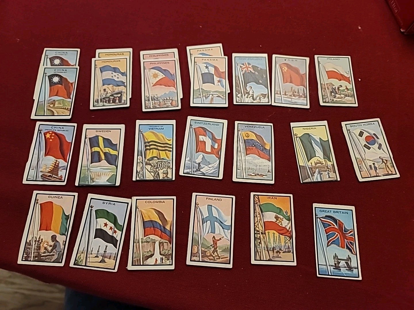 1963 Topps Midgee Flags Cards Lot Of 24 Total (20 Different) 1963 Topps Midgee Flags Cards Lot Of 24 Total (20 Different)