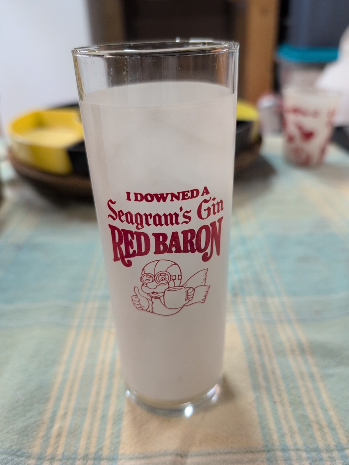 FEDERAL TOM COLLINS GLASS TUMBLER SEAGRAM GIN FROST \