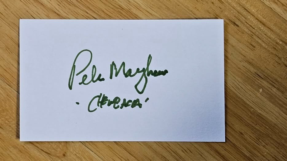 PETER MAYHEW SIGNED 3x5 INDEX CARD AUTOGRAPH -STAR WARS CHEWBACCA