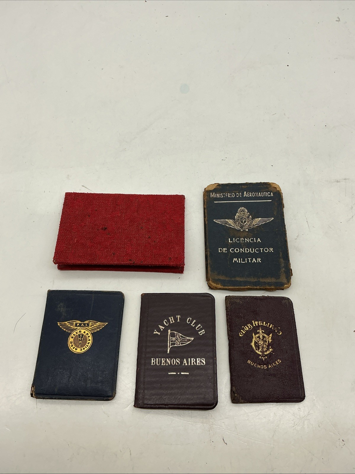 VTG 1940s-1960s Argentina Lot Of 5 Expired Work Identification (101) VTG 1940s-1960s Argentina Lot Of 5 Expired Work Identification (101)
