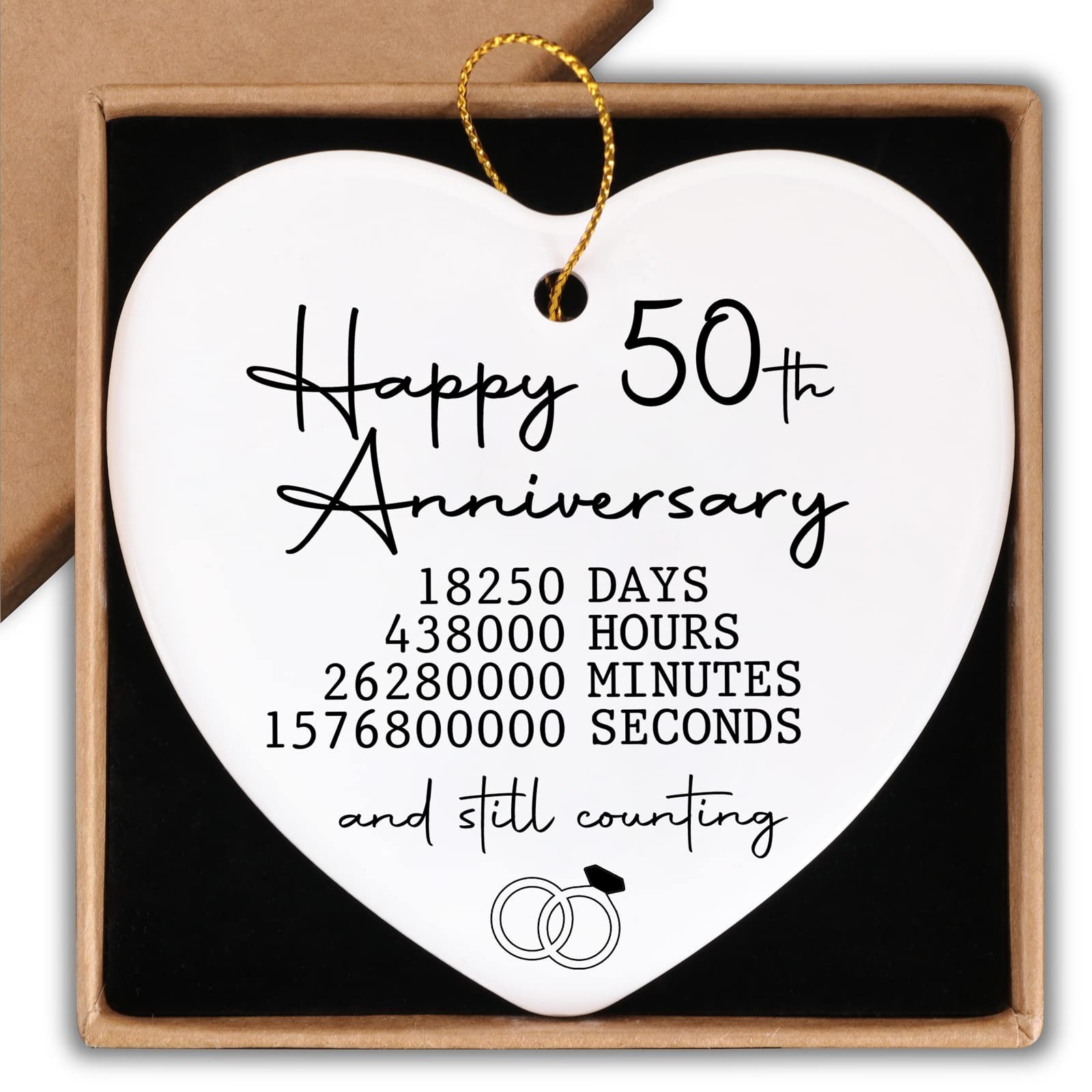 50th Wedding Anniversary Ornament Gifts for Couple 50th Anniversary Wedding G...