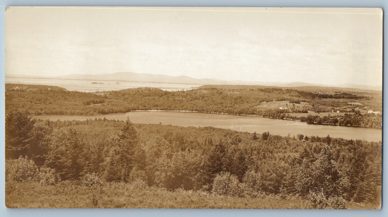 c1930s Scenic View Of Joe\'s Pond Danville Vermont VT RPPC Photo Vintage Postcard