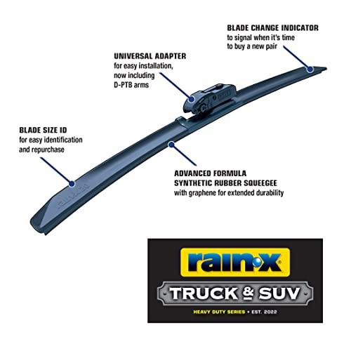 Rain-X 870122 Truck & SUV Rugged Series Premium Wiper Blades, 22 Inch - Rain-X 870122 Truck & SUV Rugged Series Premium Wiper Blades, 22 Inch -