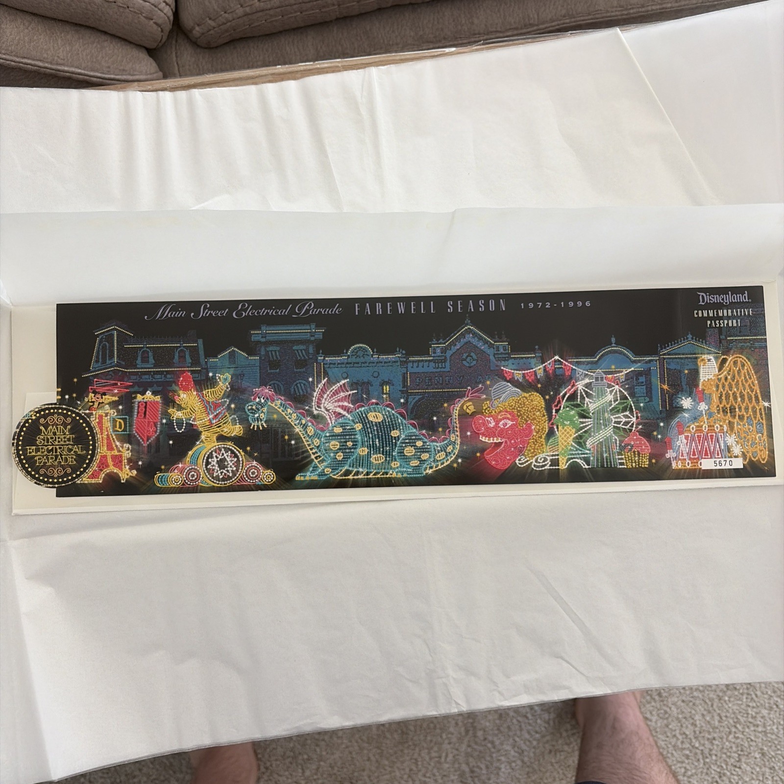 DISNEYLAND Main Steet Electrical Parade Commemorative Ticket 1/2 Halves WORKS