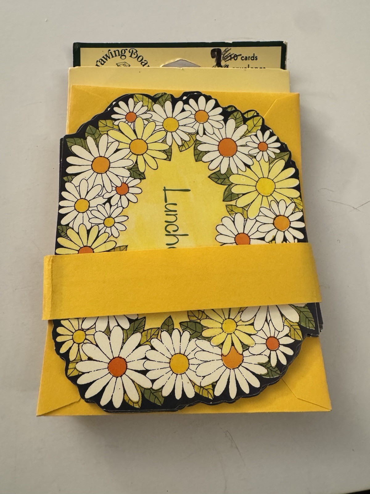 Vintage Luncheon Note Card Set Retro Flowers Lot Of 8 J36