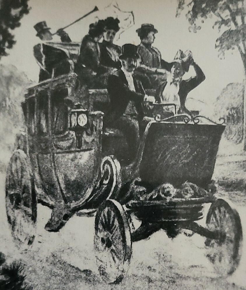 RPPC Vintage Postcard The Electric Carrage Unposted July 1899 4 Ladies 2 Guys