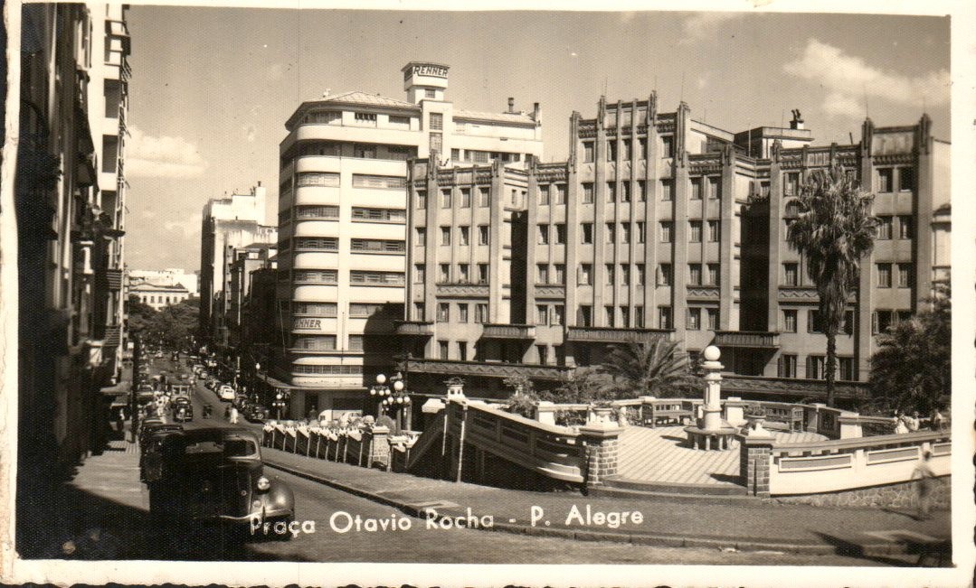 Brazil P. Alegre - Praca Otavio Rocha -  Vintage  Real Photo Postcard, RPPC