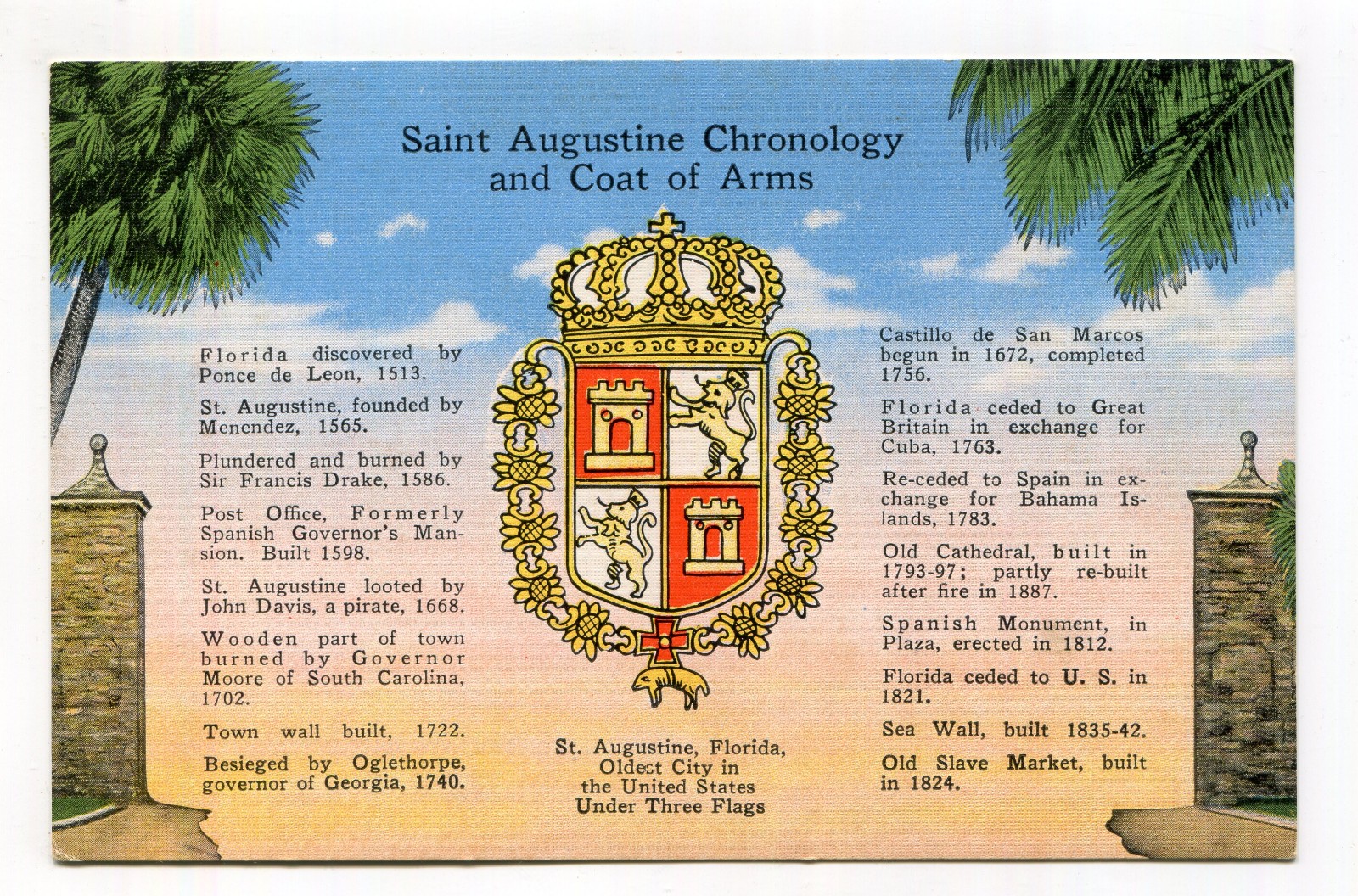 ST AUGUSTINE CHRONOLOGY AND COAT OF ARMS