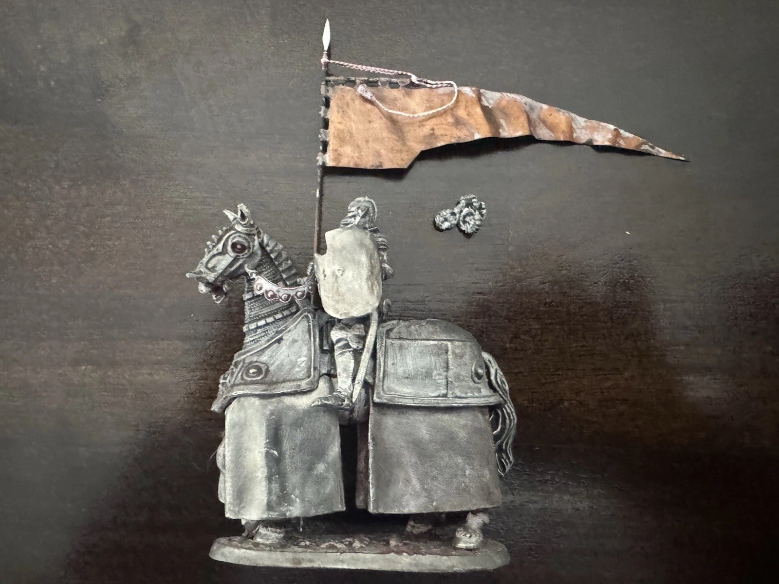 Metal Model of Knight on Horseback