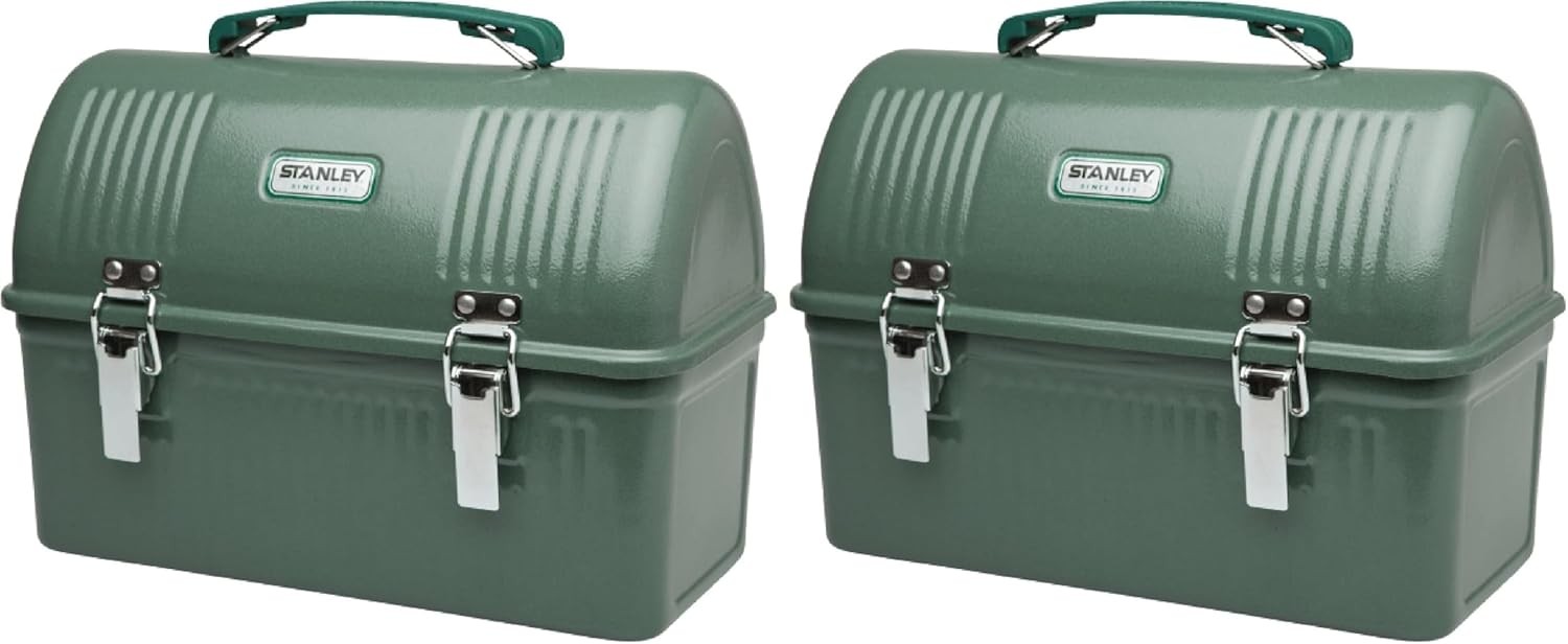 Classic Lunch Box 10 qt | Vintage Metal Lunchbox | Durable Meal Container with