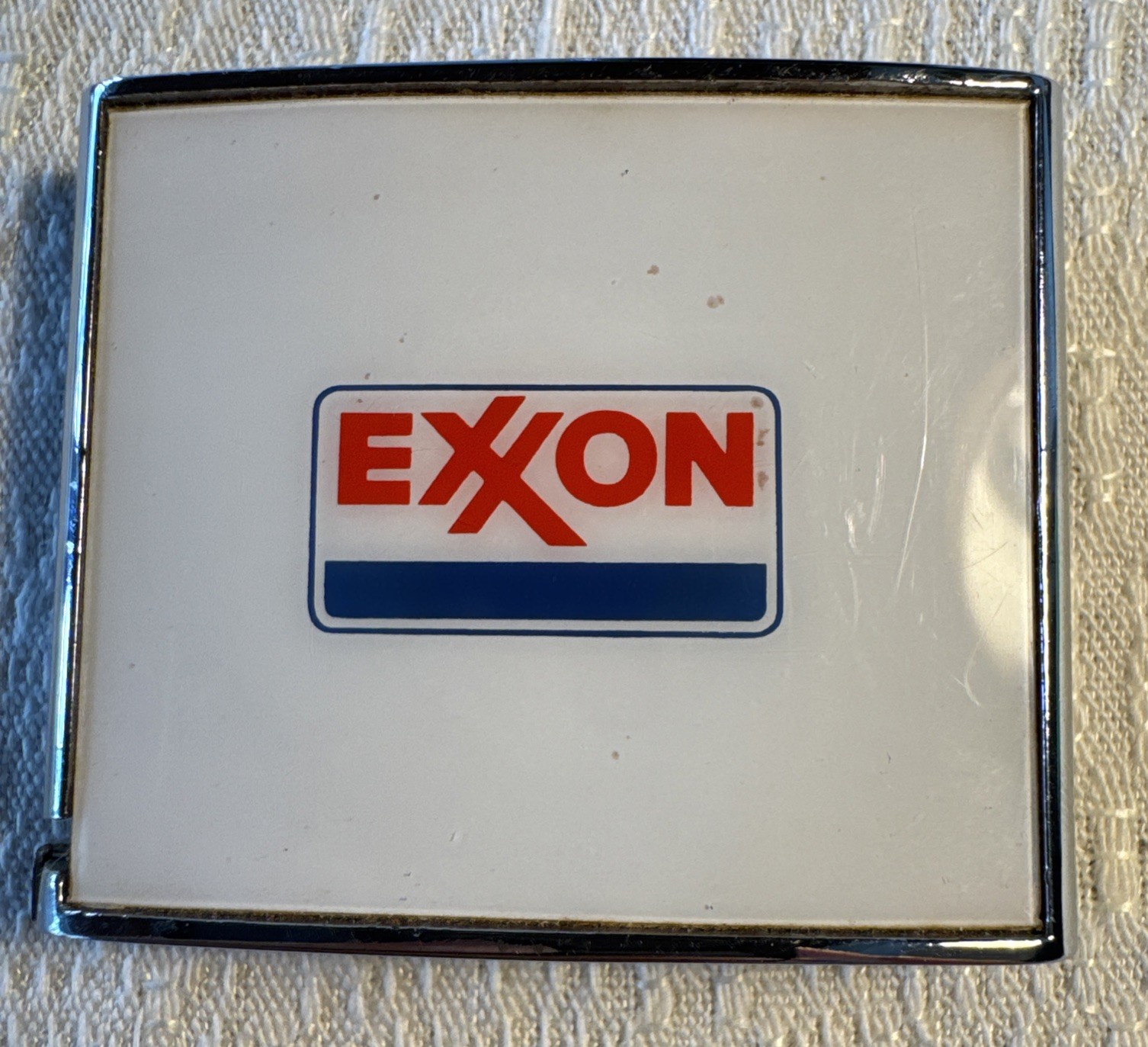 Vintage 72 Inch Barlow Exxon Advertising Tape Rule Measuring Oil Gas 6 Foot