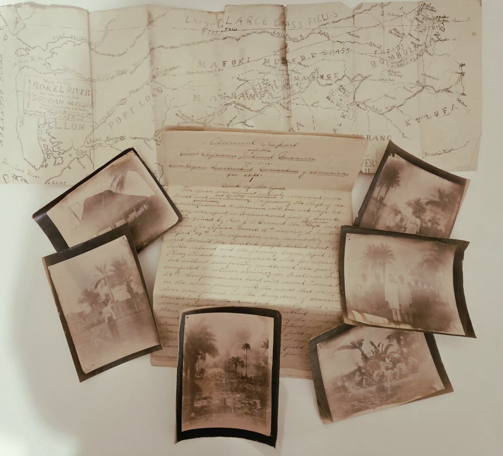 Rare 1891 West Africa Mission Archive Sierra Leone Handwritten Reports Map Photo