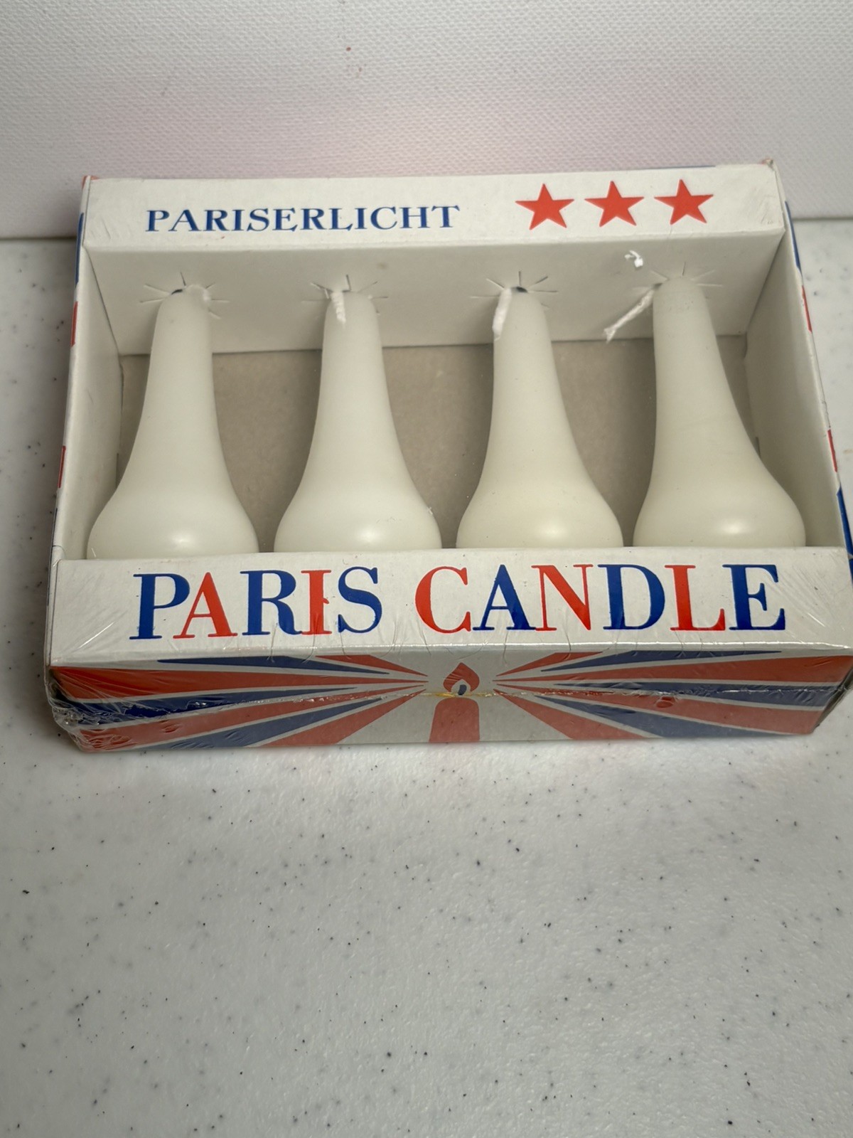 Pariserlicht Paris  White Candle Handwork Made in Germany  new sealed in box