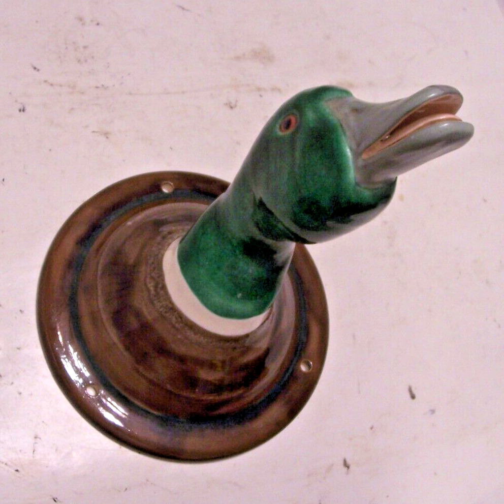 Rare Vintage Mallard Duck Ceramic Wall Mounted Hand Paint 8