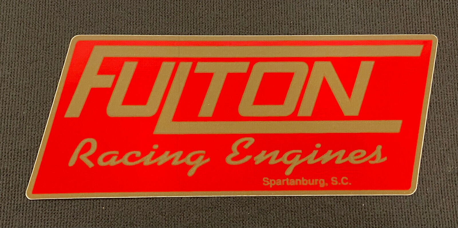 FULTON RACING ENGINES Decals ~Hot Rod/NHRA/Nascar/ToolBox Stickers *U~Pick Color