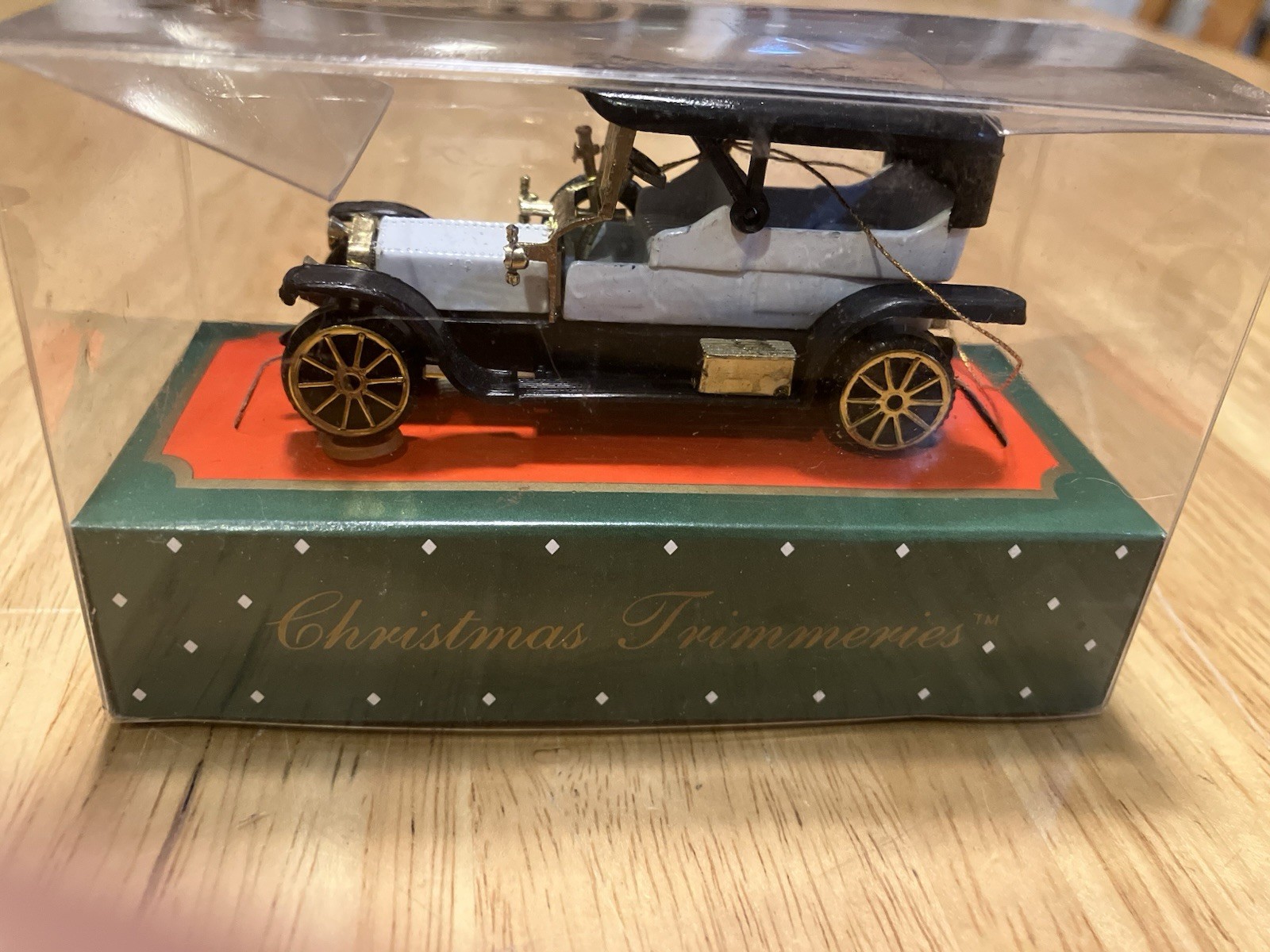 Vintage Bradford Novelty Christmas Trimmeries Antique Car Christmas Ornament Vintage Bradford Novelty Christmas Trimmeries Antique Car Christmas Ornament