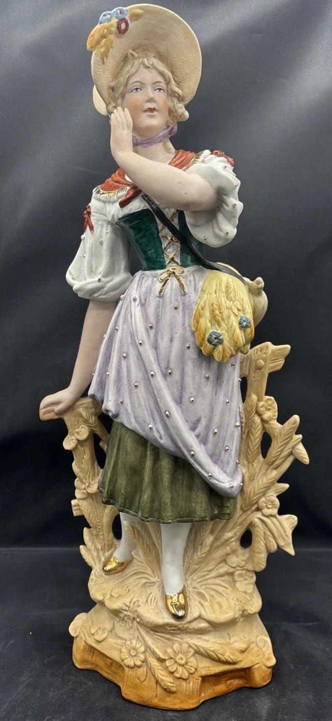 Antique 1901 German Bisque Figurine Lrg 16