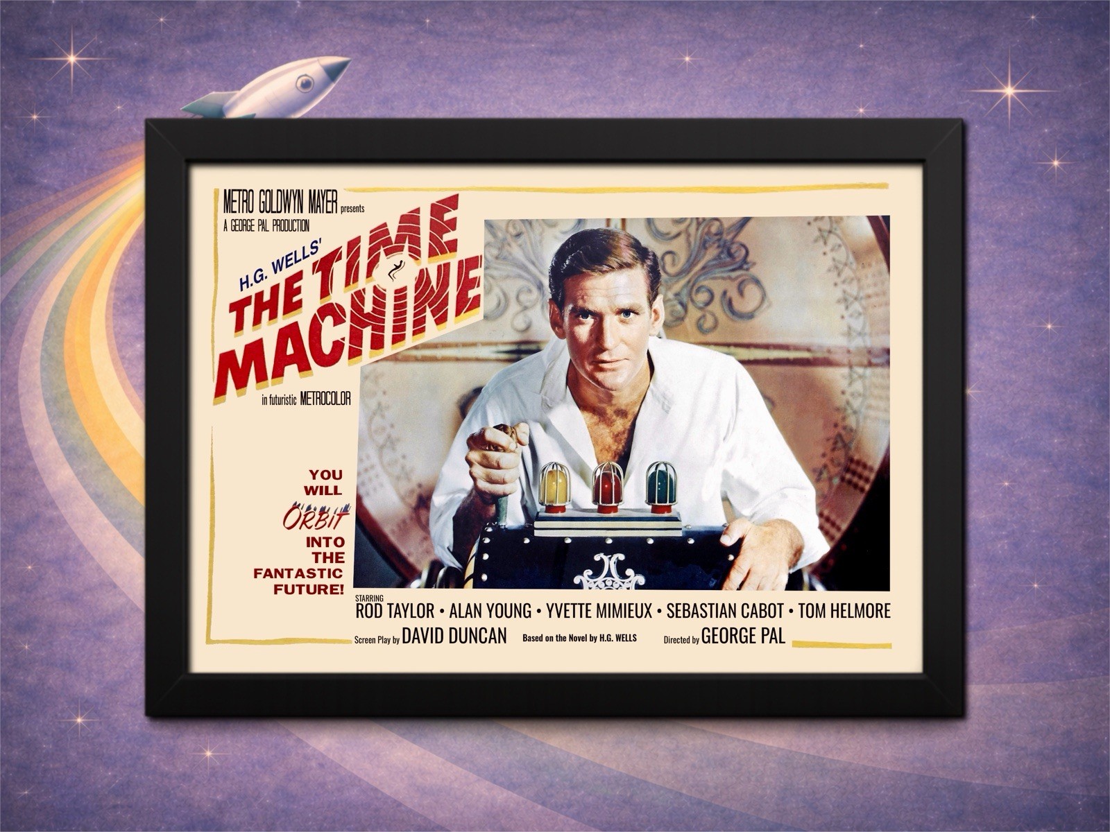 Framed Time Machine 1960 Rod Taylor Controls Scene Sci Fi Print