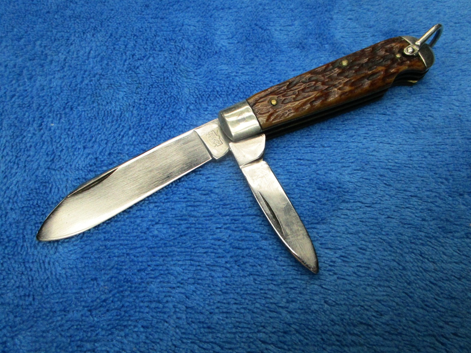 VINTAGE KEEN KUTTER POCKET KNIFE BONE 2 BLADE EASY OPEN FOLDING JACK USA