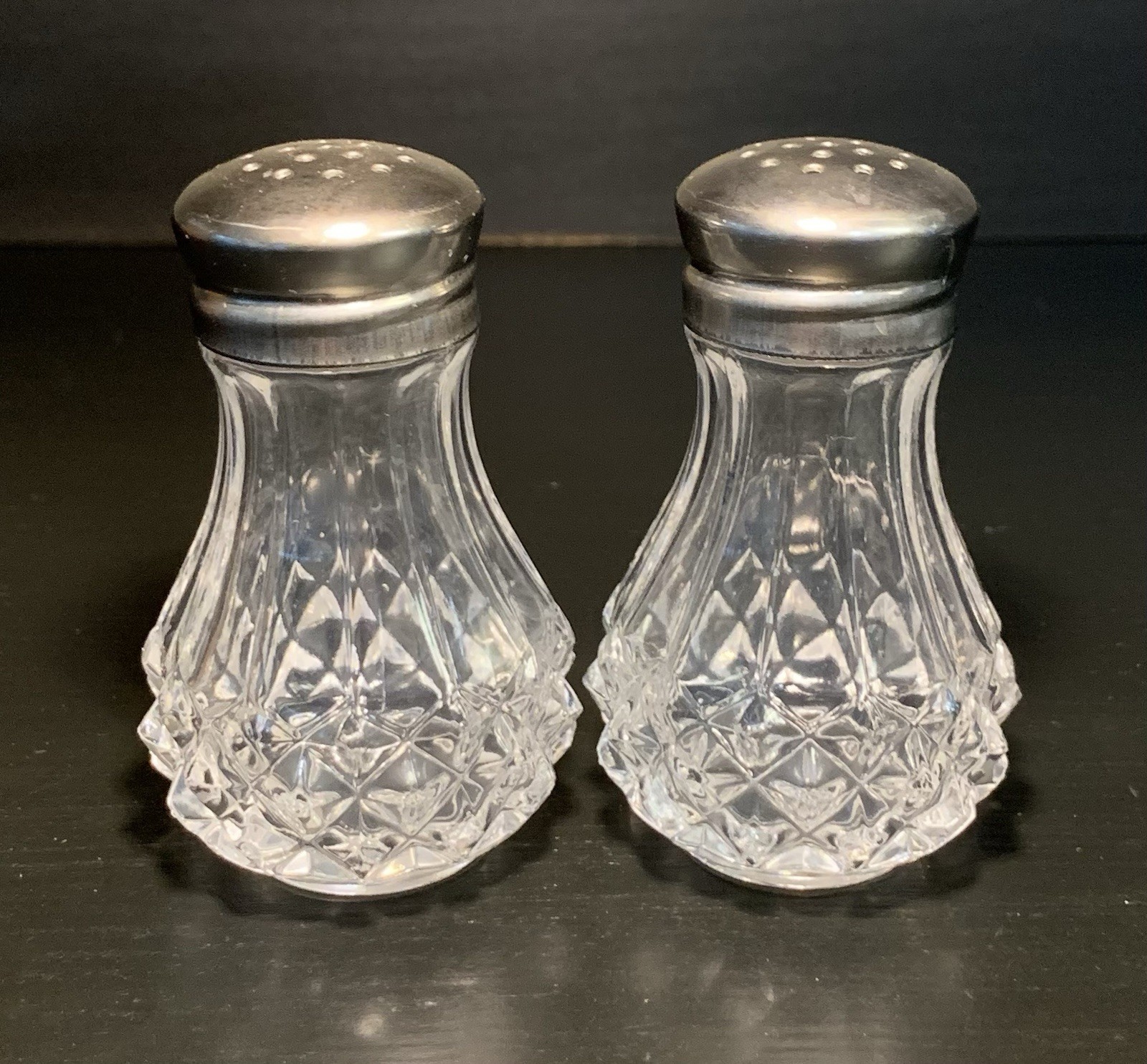 Cristal D\'Arques Longchamp Vintage Crystal Salt & Pepper Shaker Set - France