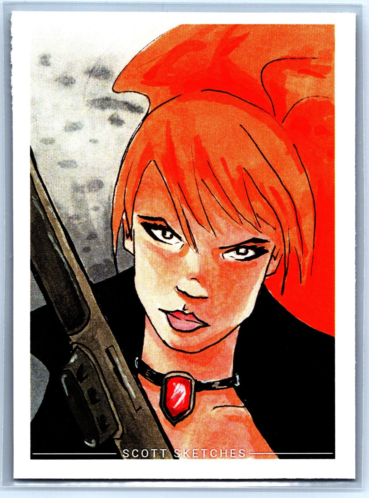Elsa Bloodstone Sketch Card Scott Sketches Trading Card Print Fan Art Elsa Bloodstone Sketch Card Scott Sketches Trading Card Print Fan Art