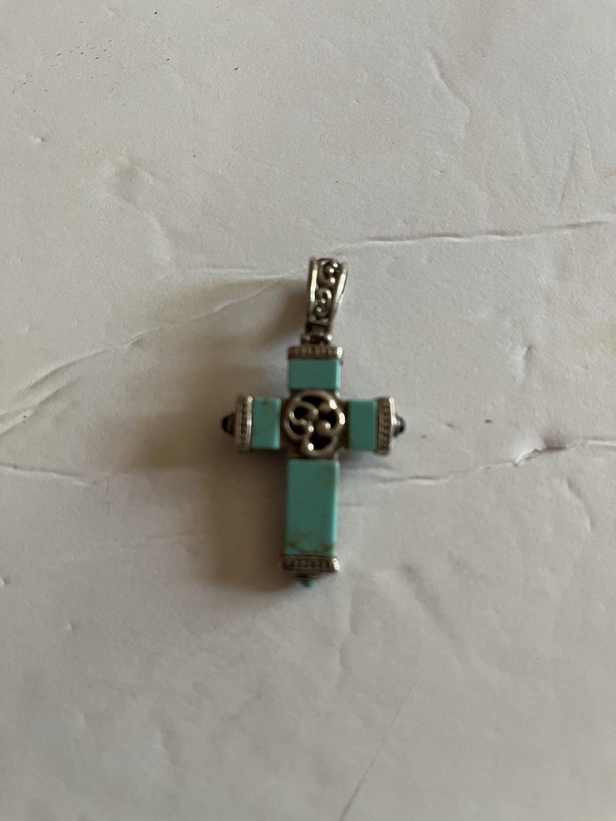 Double Sided Silver Crucifix 4 Inches In Length