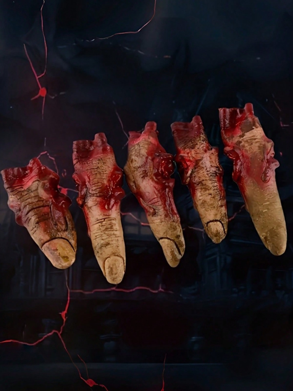 5 Pcs Bloody Severed Halloween Horror Prop Scary Realistic fingers 5 Pcs Bloody Severed Halloween Horror Prop Scary Realistic fingers