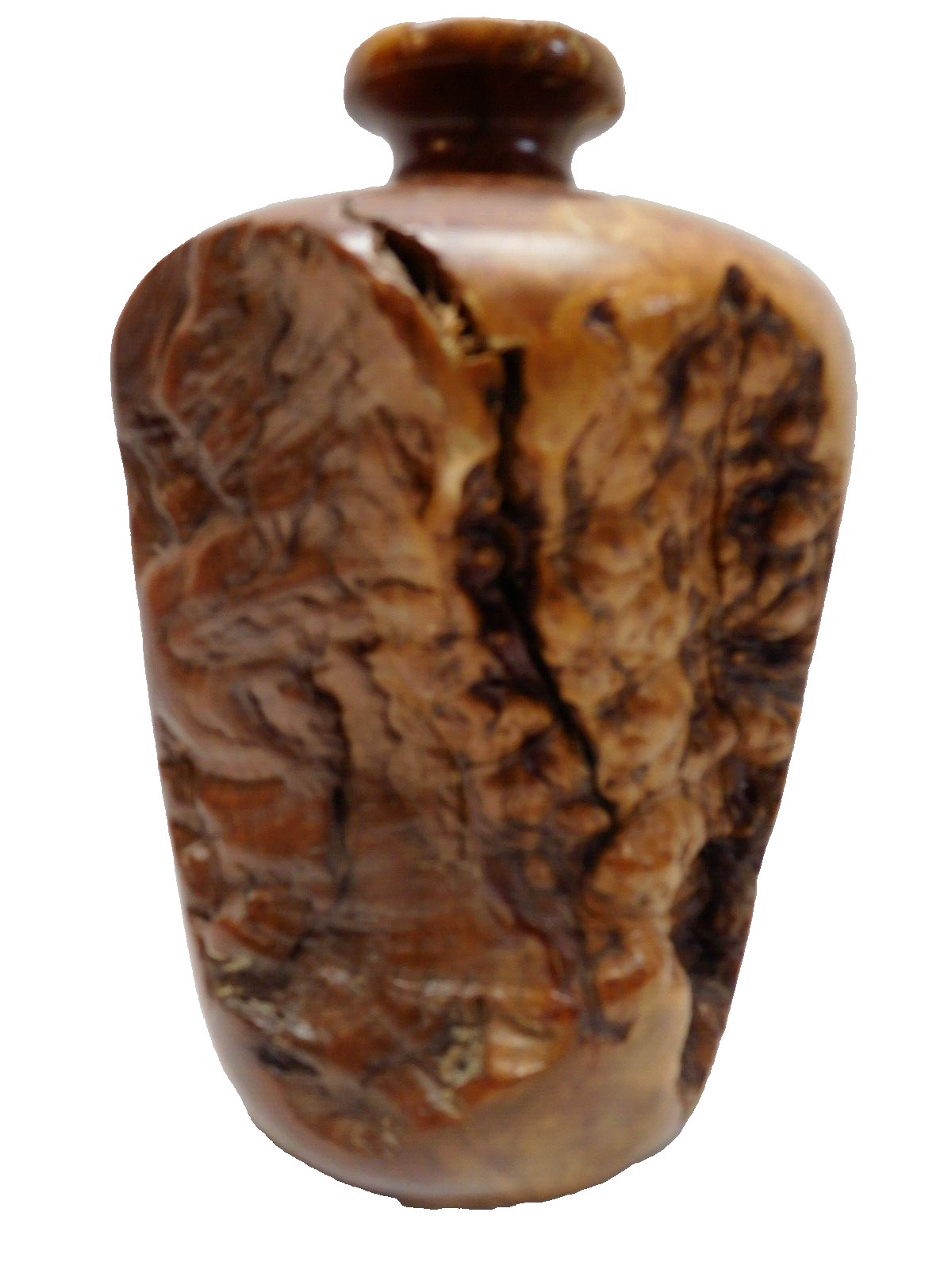 Amazing Wood Burl Bud Vase ~ 7-1/2\ Amazing Wood Burl Bud Vase ~ 7-1/2\