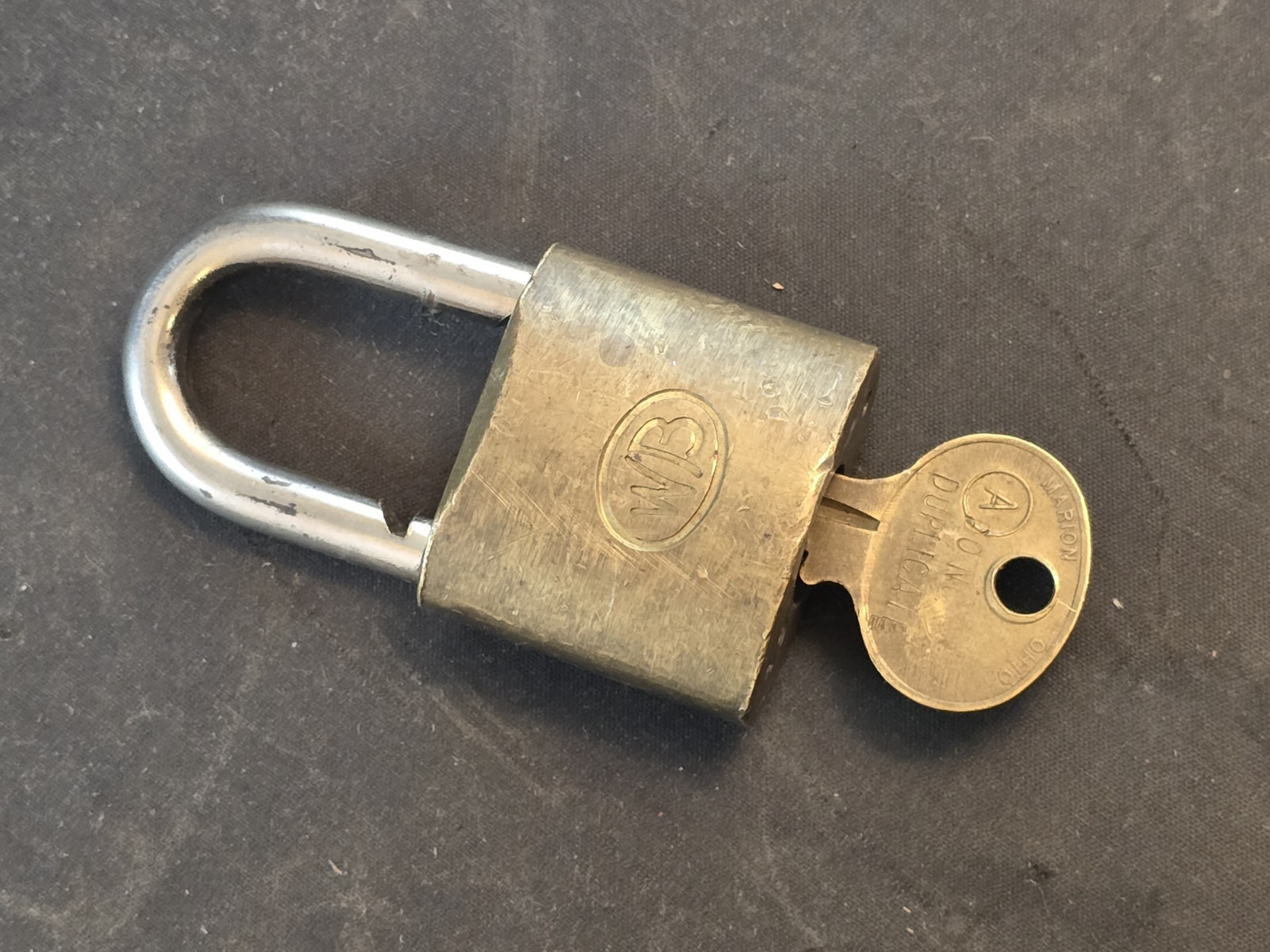 Vintage Wilson Bohannan Padlock Lock With Key Vintage Wilson Bohannan Padlock Lock With Key