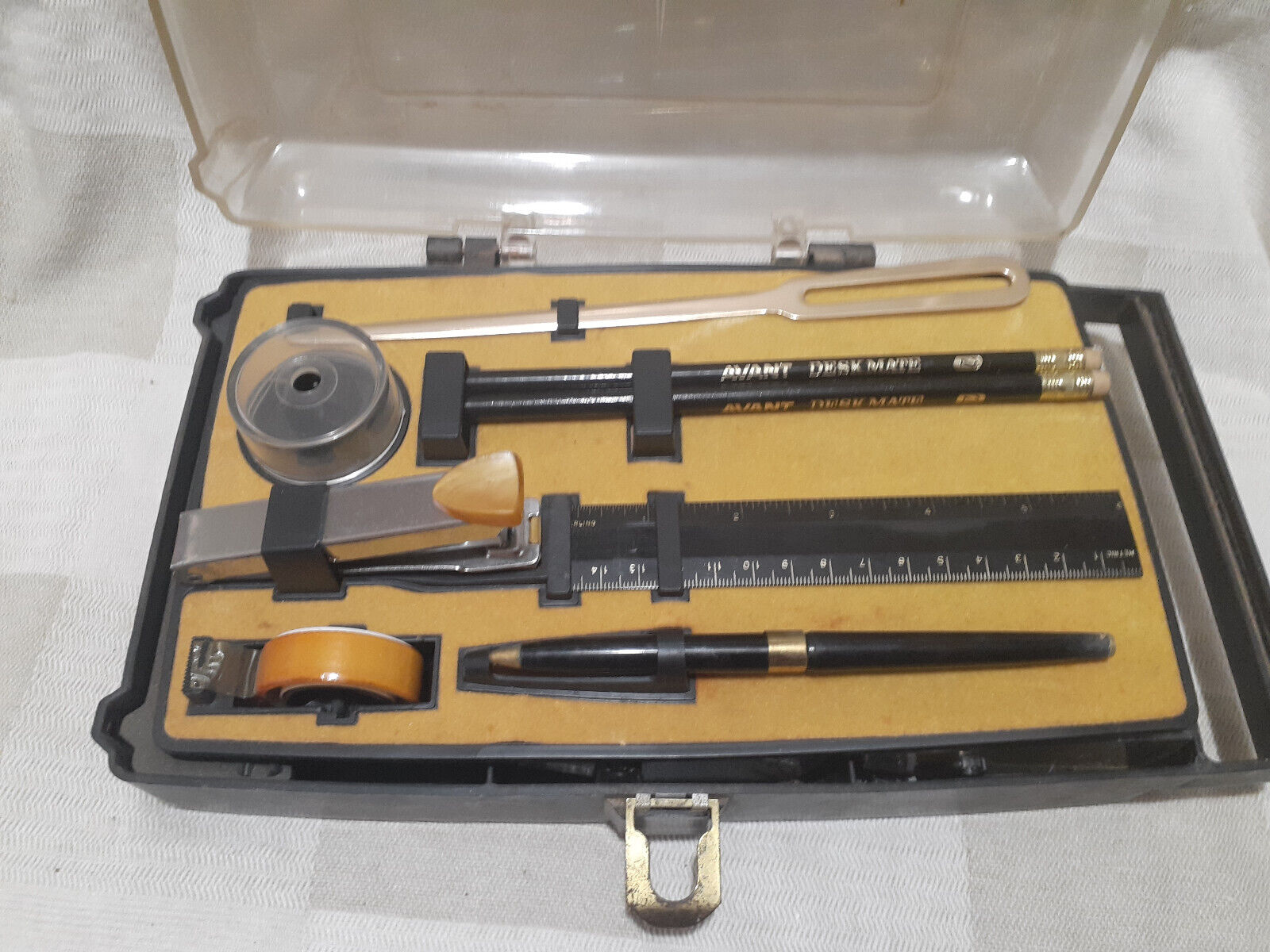 Vintage Avant Mid Century Portable Desk Set Stationary Tools
