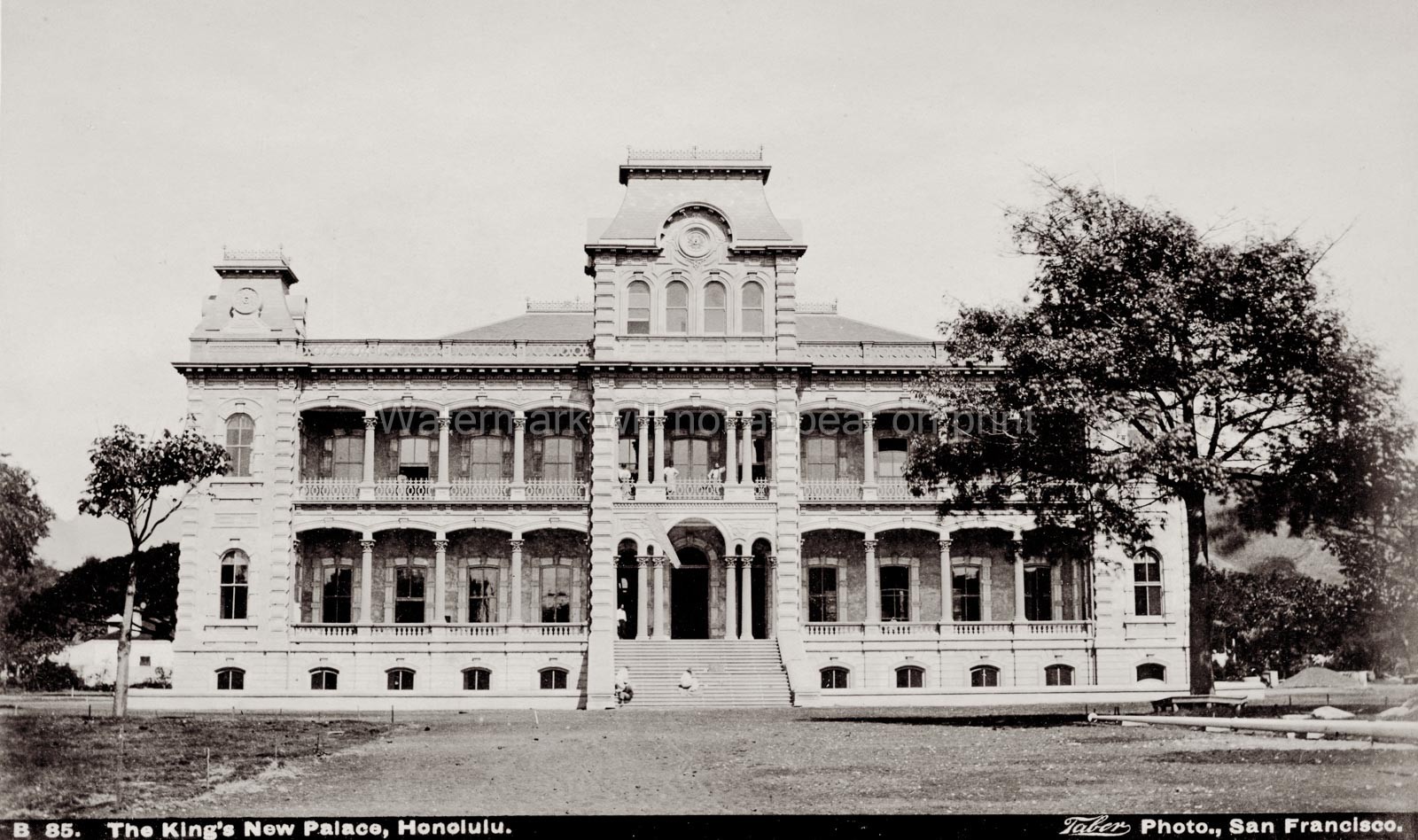 King's Palace Honolulu Hawaii Iolani Royal Residence Vtg. Photo 19thC.