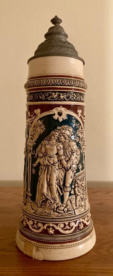 Antique 2L Matthias Girmscheid Beer Stein #250 