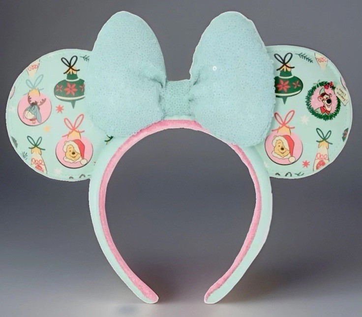 Disney Parks Winnie The Pooh And Pals 2026 Christmas Holiday Ears Headband NEW