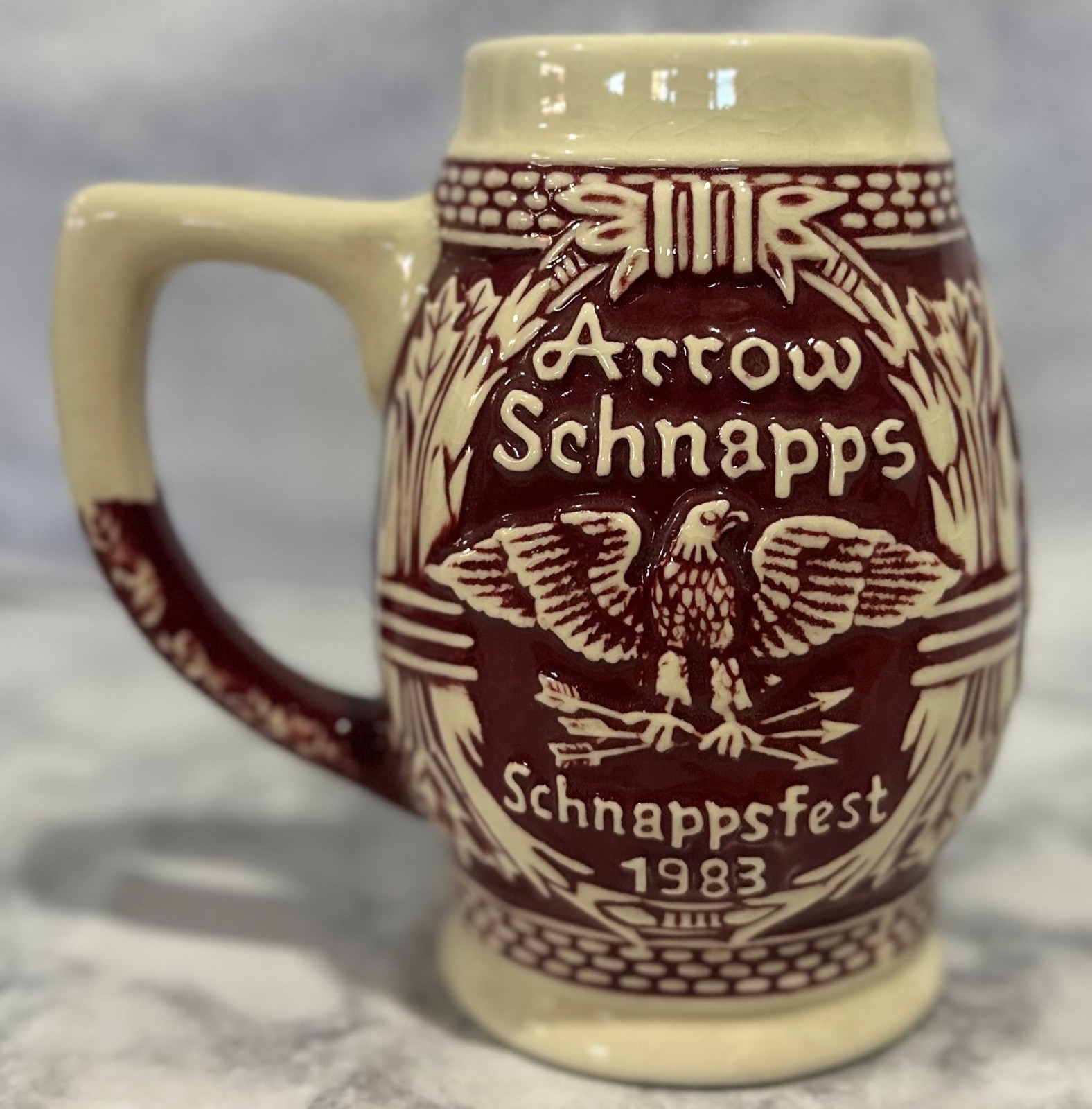 Vintage 1983 Arrow Schnapps Schnappsfest Beer Stein Mug Limited Edition