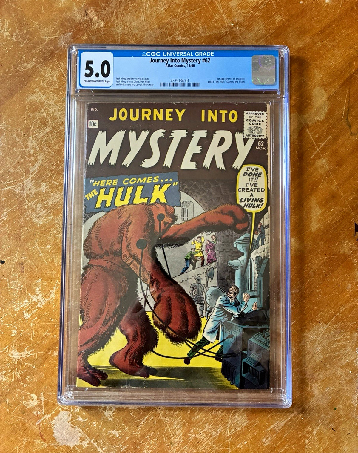 Journey Into Mystery #62 (1960 Atlas) CGC 5.0 Hulk (Xemnu the Titan)