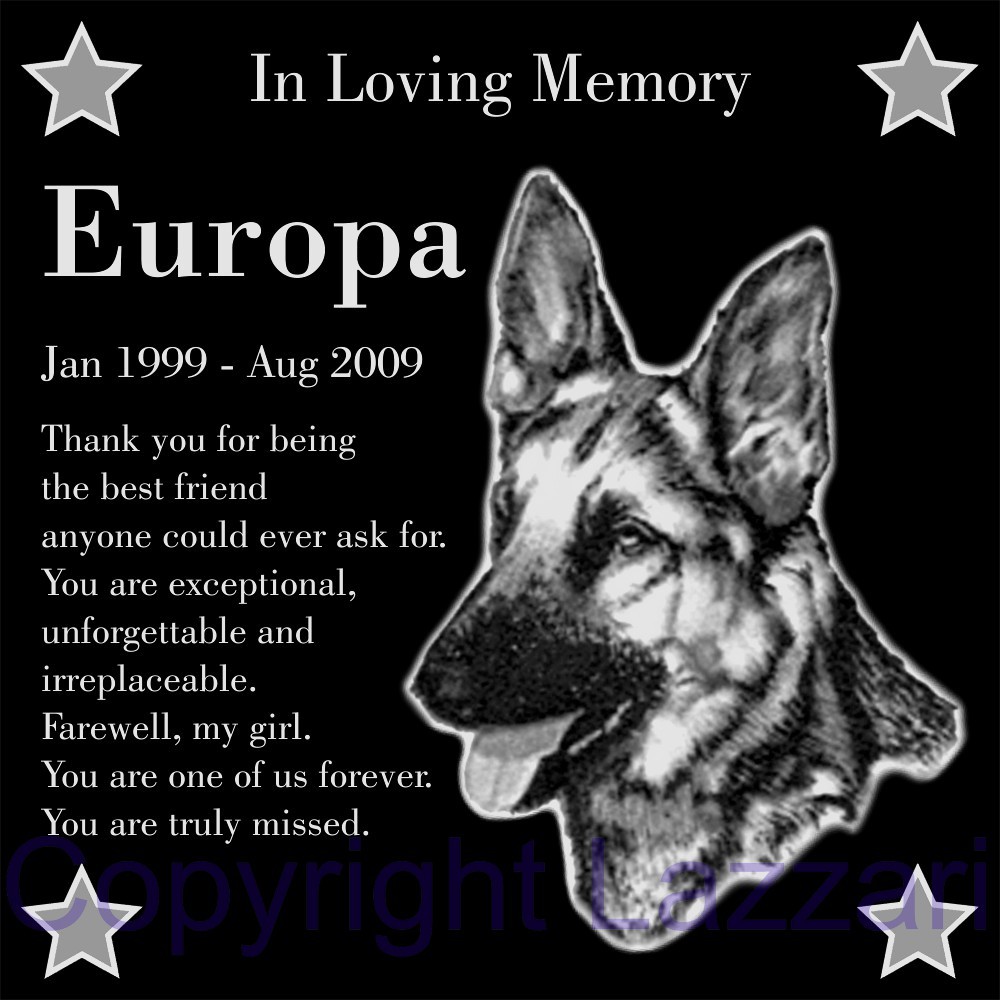 Personalized German Shepherd Pet Memorial 12
