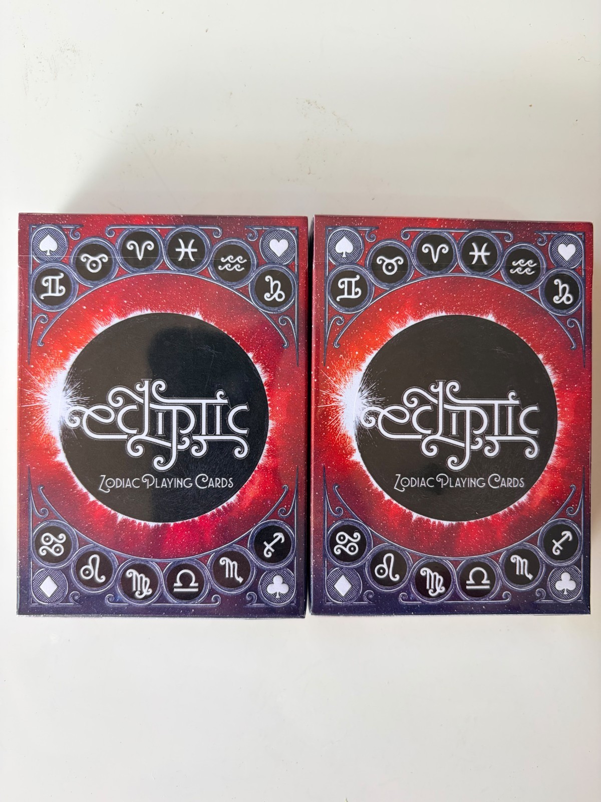2x Ecliptic Zodiac Playing Cards by Dead on Paper Sealed USPCC Art Deck Pair