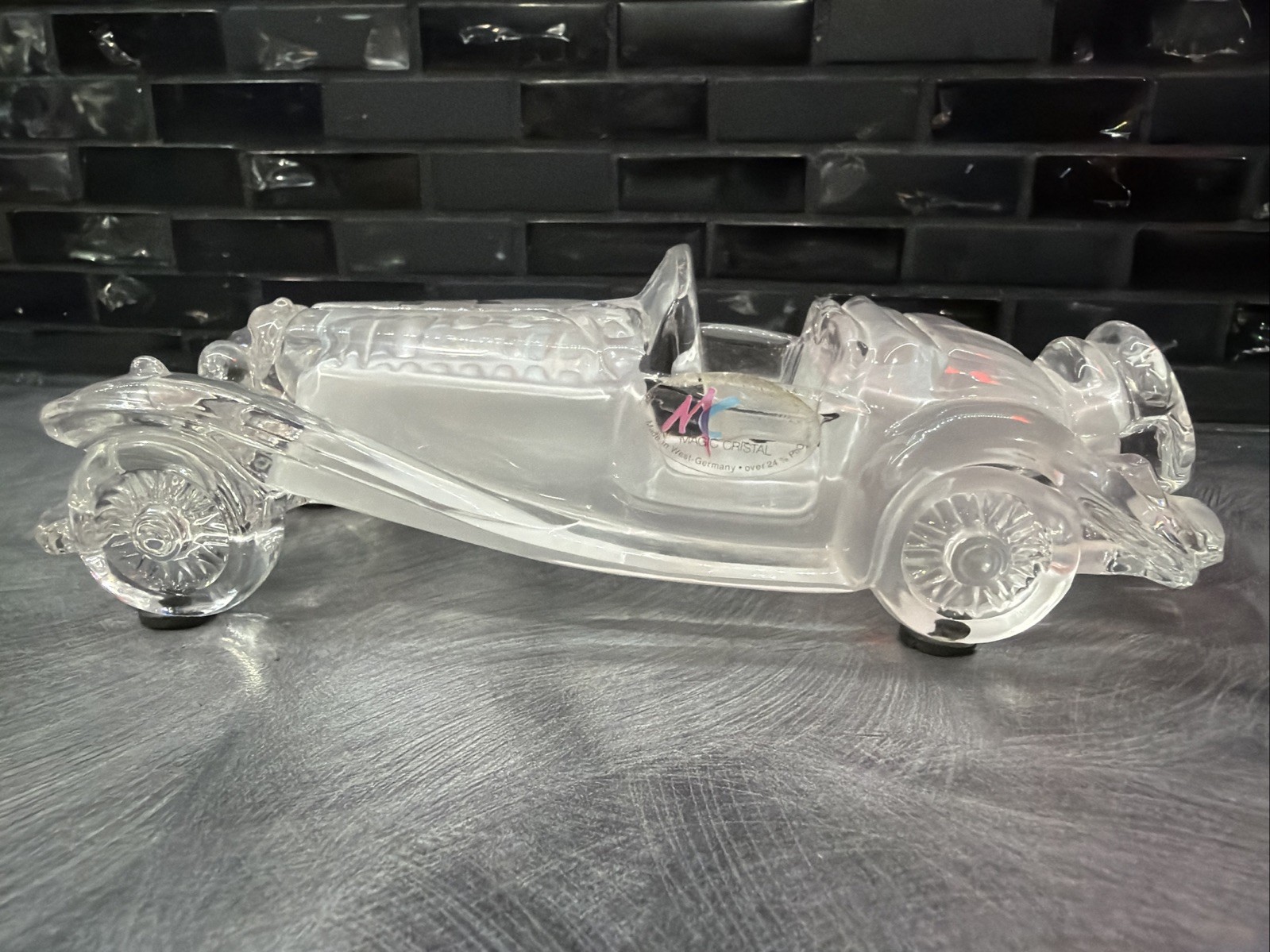 Vintage Magic Cristal Lead Crystal Roadster Car Figurine West Germany Label