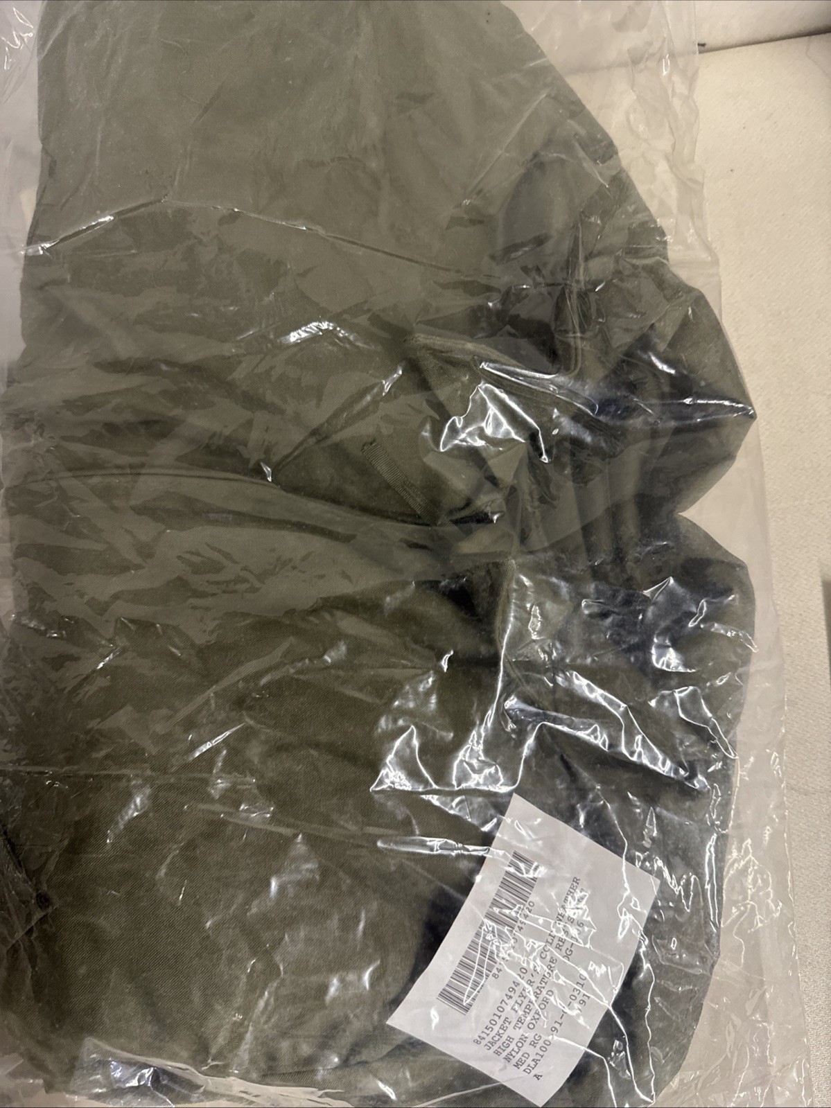 USGI 1991 CVC Cold Weather Jacket Isratex 100% Aramid M-R NOS Military