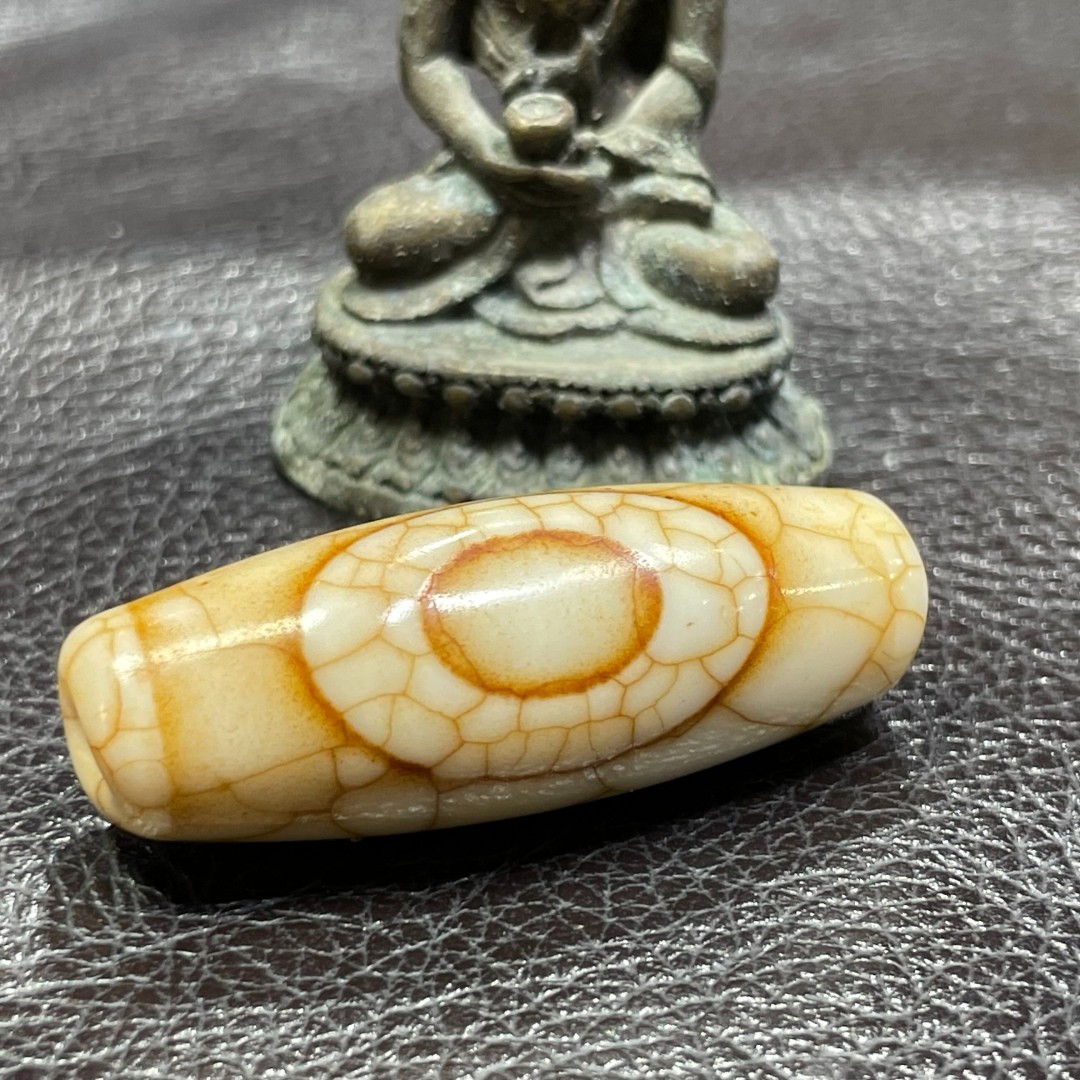 Tibetan Nepalese Himalayan Ancient agate Old Dzi Talisman 1 Eye Beads Amulet